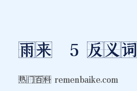 風雨来記5反义词是什么意思的图片